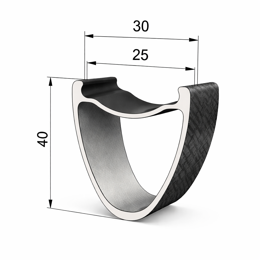 SPEEDSAFE SS30G 40mm Hookless Carbon Rim