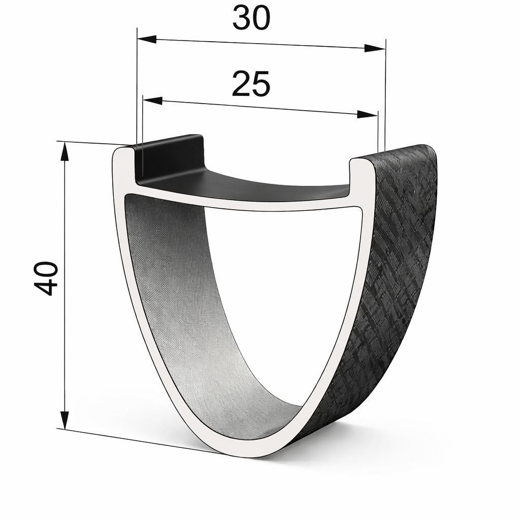 SPEEDSAFE SS30G 40mm Hookless Carbon Rim