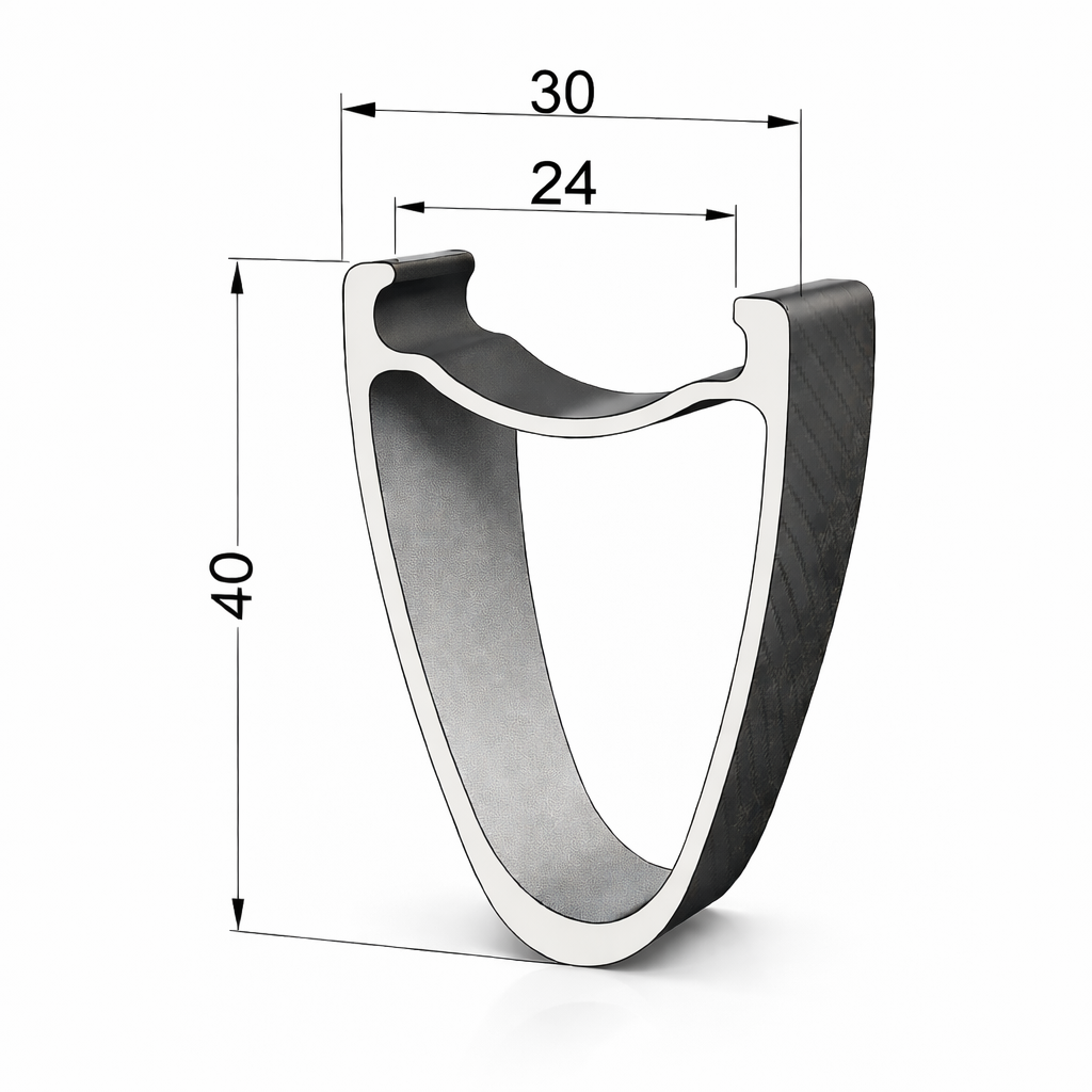 SPEEDSAFE SS30G 40mm Hooked Carbon Rim