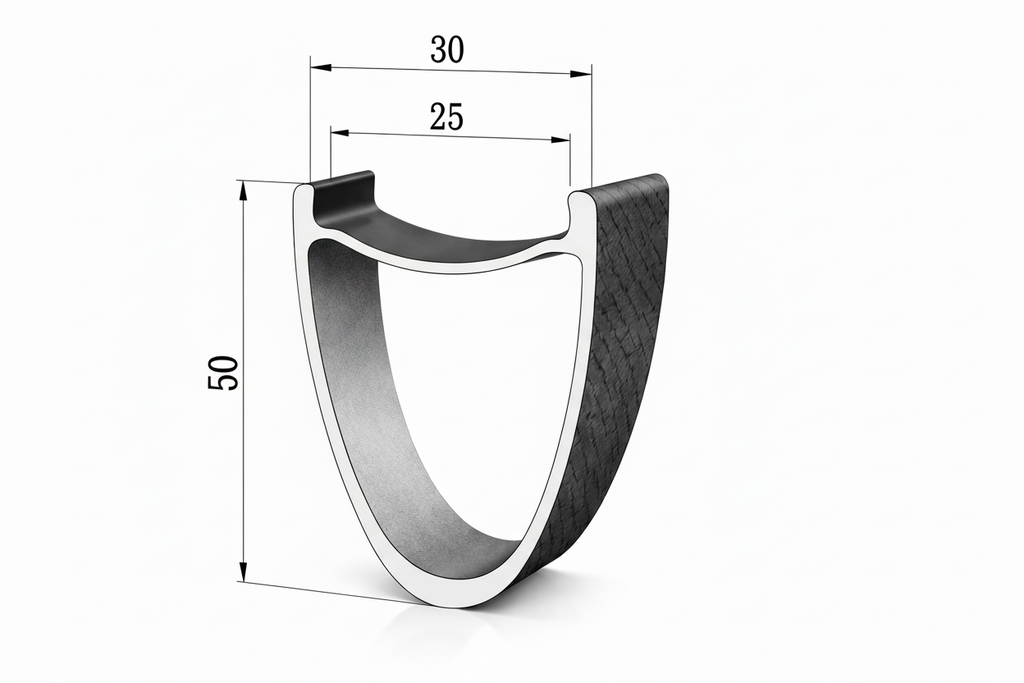 SPEEDSAFE SS30G 50mm hookless Carbon Rim