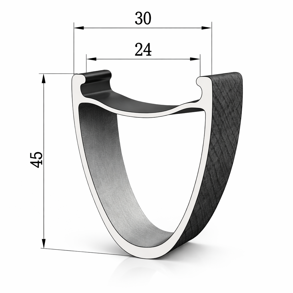 SPEEDSAFE SS30G 45mm hooked  Carbon Rim