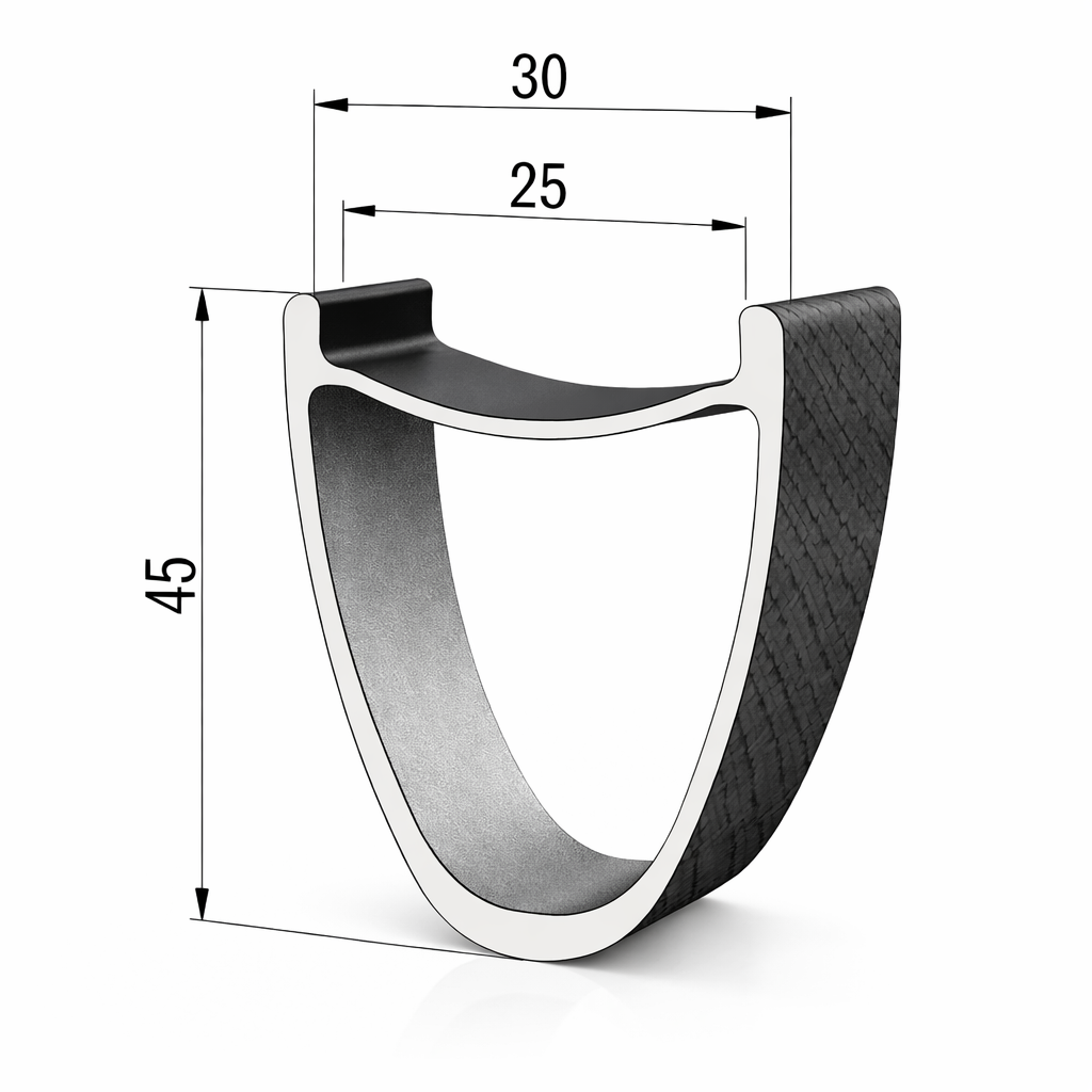 SPEEDSAFE SS30G 45mm hookless Carbon Rim